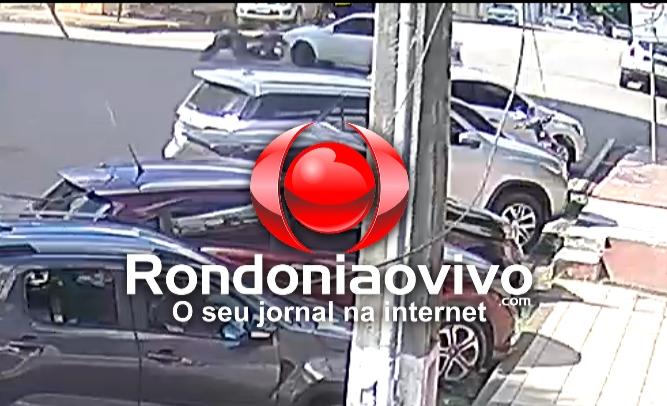 VÍDEO: Câmeras de monitoramento flagram grave acidente com motoboy no Centro 