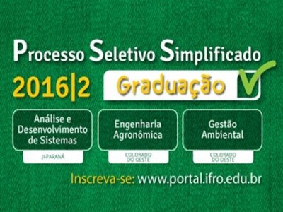 IFRO abre 100 vagas para cursos superiores