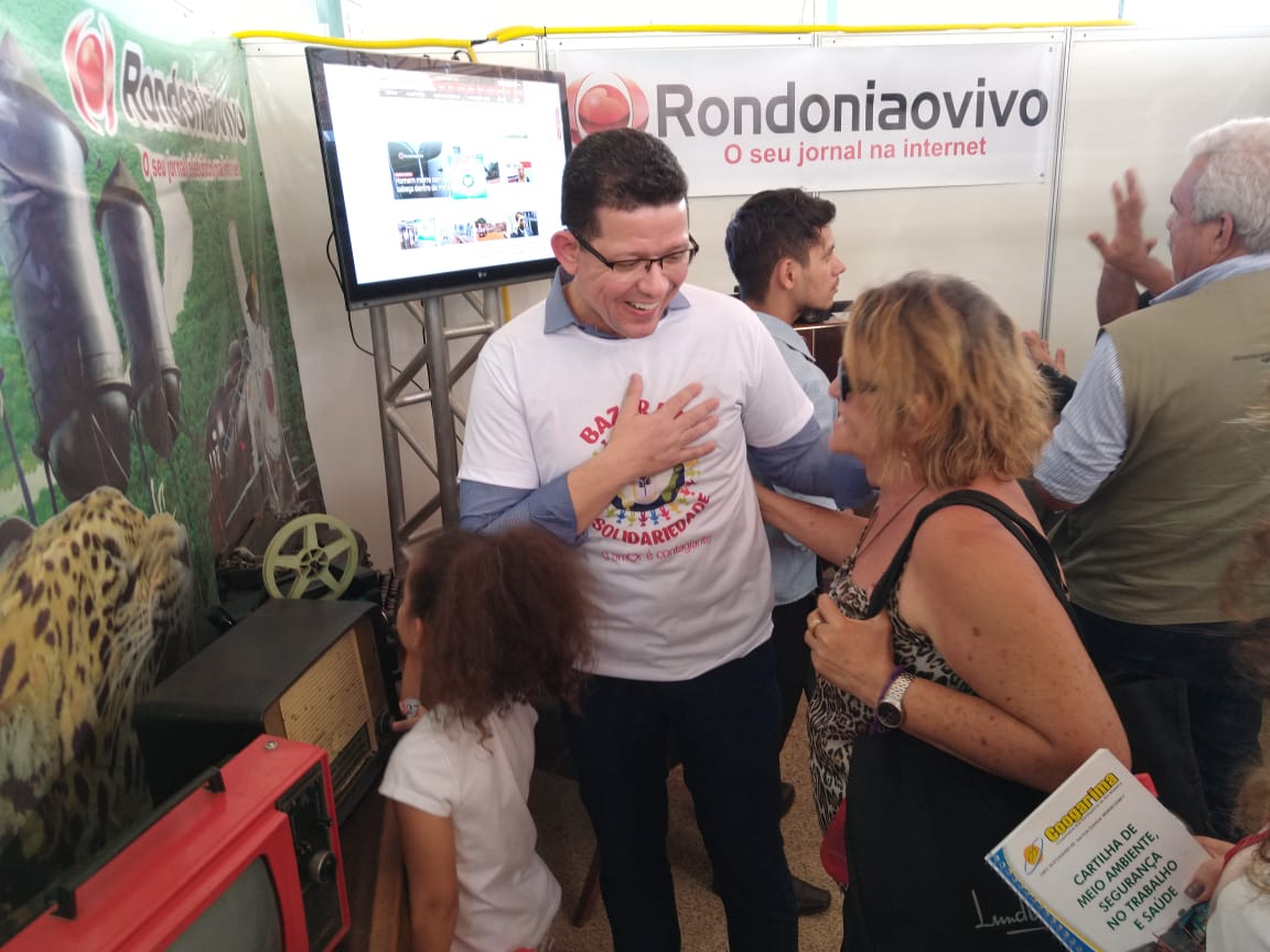 BAZAR DA SOLIDARIEDADE: Governador Marcos Rocha visita estande do Rondoniaovivo