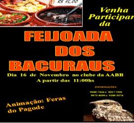 BACURAUS - Associação dos Manicoreenses realiza feijoada dia 16 na AABB