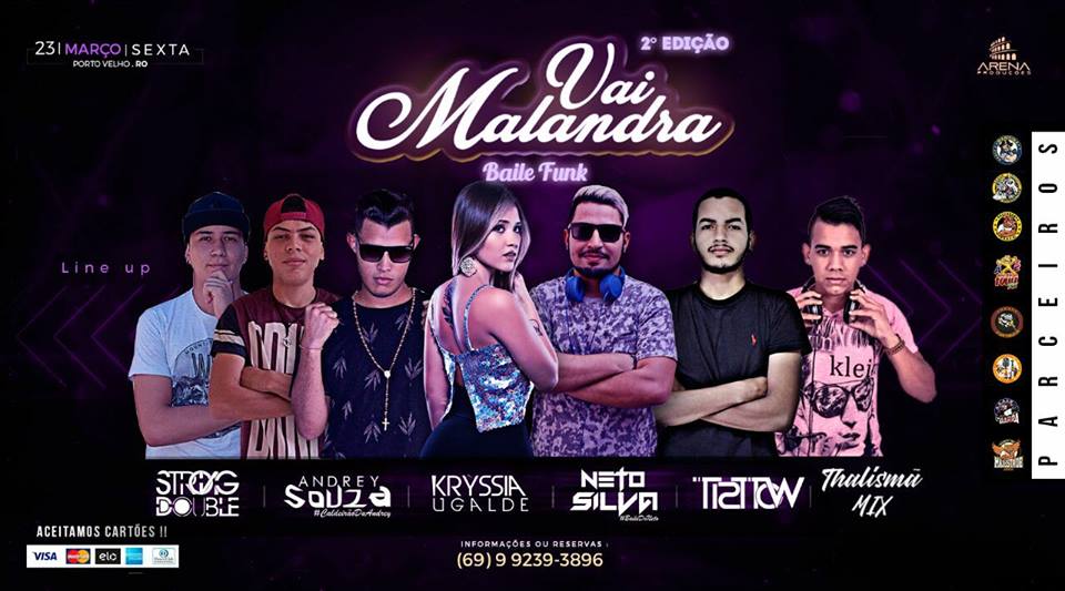 Ganhadores do sorteio para o Baile Funk Vai Malandra