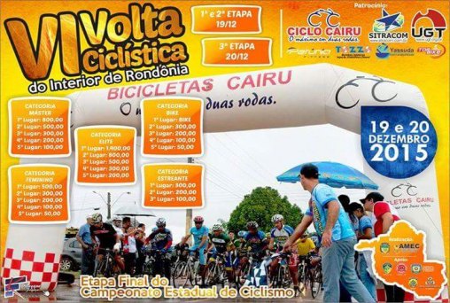 Tudo pronto para VI Volta Ciclística do Interior de Rondônia