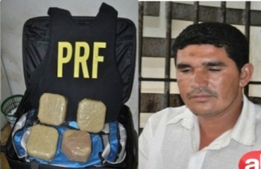 ARIQUEMES  –  PRF apreende 4 kg de cocaína em táxi que vinha da Bolívia