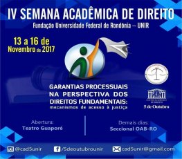 Acadêmicos de direito da UNIR realizam IV Semana Acadêmica com palestrantes nacionais