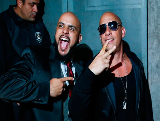 Vin Diesel promove festa para comemorar sua passagem pelo Brasil 