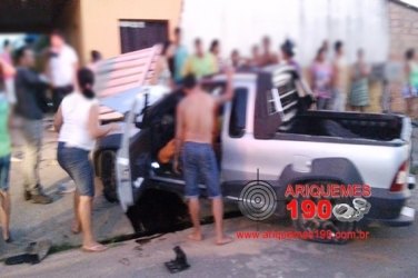 Tampa de bueiro se solta e causa grave acidente 