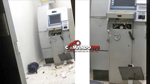 Bandidos tentam explodir caixa eletrônico durante a madrugada