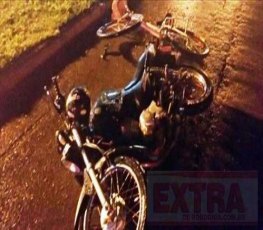 Choque entre moto e ciclista deixa uma pessoa ferida 