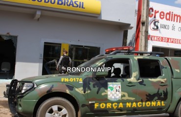 Bandidos assaltam banco, atiram em policiais da Força Nacional e fazem reféns em Monte Negro – Vídeo e Fotos