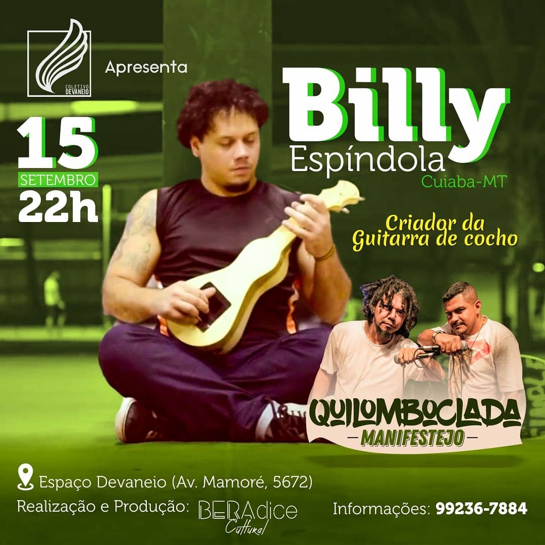 SHOW CABOCLO: Billy Espíndola se apresenta  na Capital no próximo dia 15