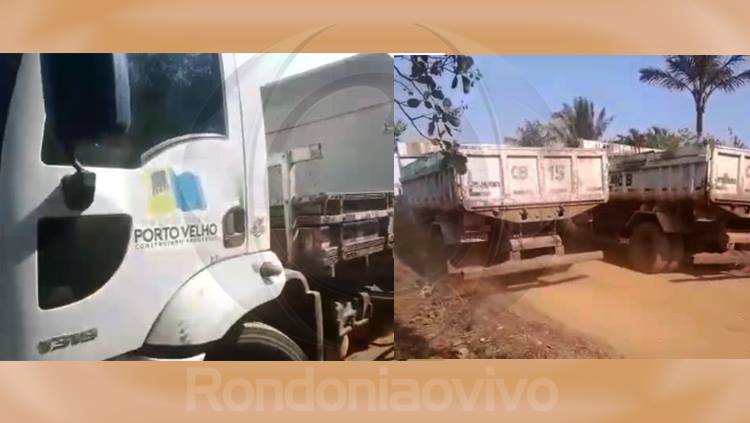 VÍDEO: Caçambas da Prefeitura são flagradas fazendo trabalhos particulares