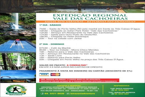 Amazônia Adventure promove Expedição Vale das Cachoeiras 