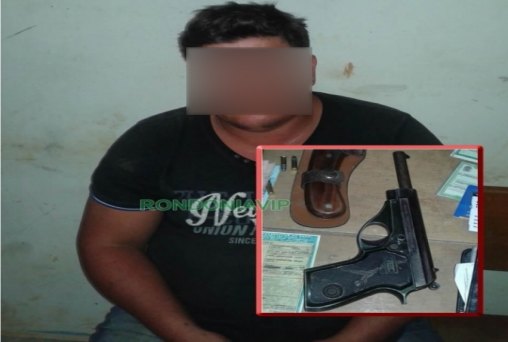 Homem é preso com pistola de fabricação argentina 