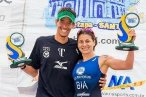 Henrique Oliveira e Beatriz Neres vencem 4ª etapa do Troféu Brasil de Triathlon