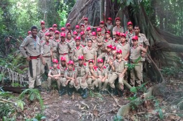 Alunos do 1° curso de Formação Bombeiros Mirins realizam curso na selva