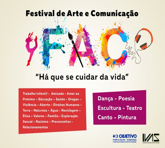 Festival de Arte e Comunicação do Colégio Objetivo terá sustentabilidade como tema