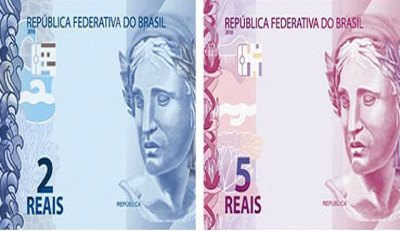 BC lança novas cédulas de R$ 2 e R$ 5 no 2º semestre