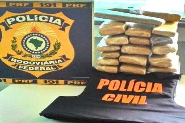 Ação conjunta entre policias apreendem mais de 10kg de maconha 