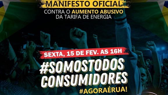 VÍDEO: Manifesto contra o aumento da energia acontece nesta sexta-feira em todo o estado