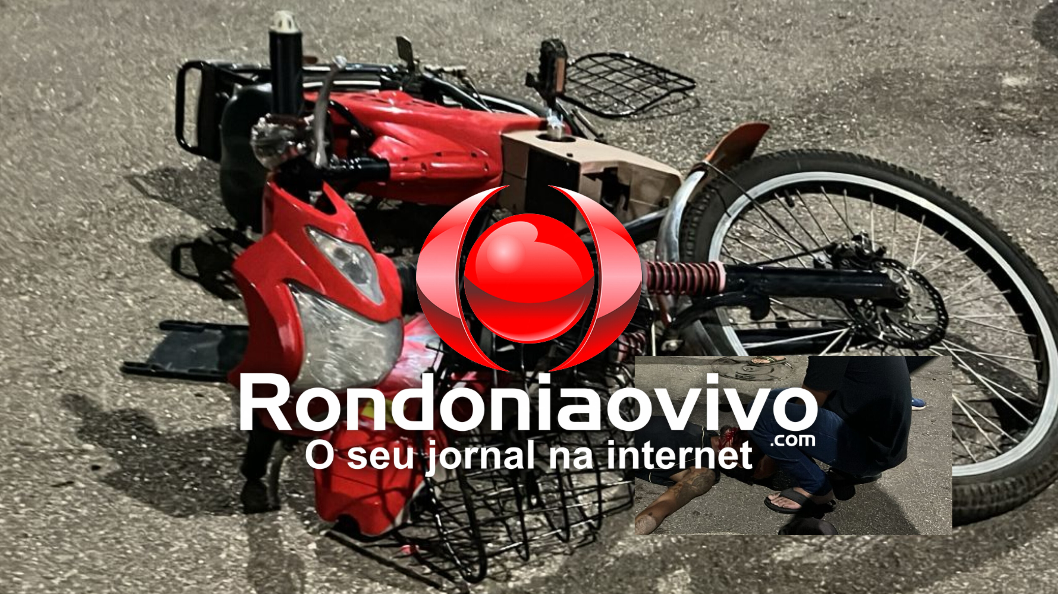 URGENTE: Ciclista fica em estado grave após acidente na zona Sul