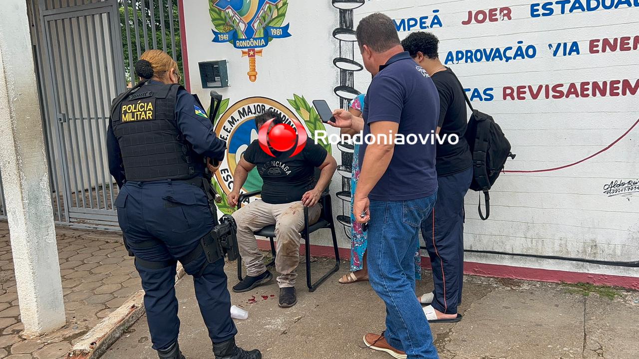 ACUSADO PRESO: Motorista é espancado após discussão de trânsito na frente de escola