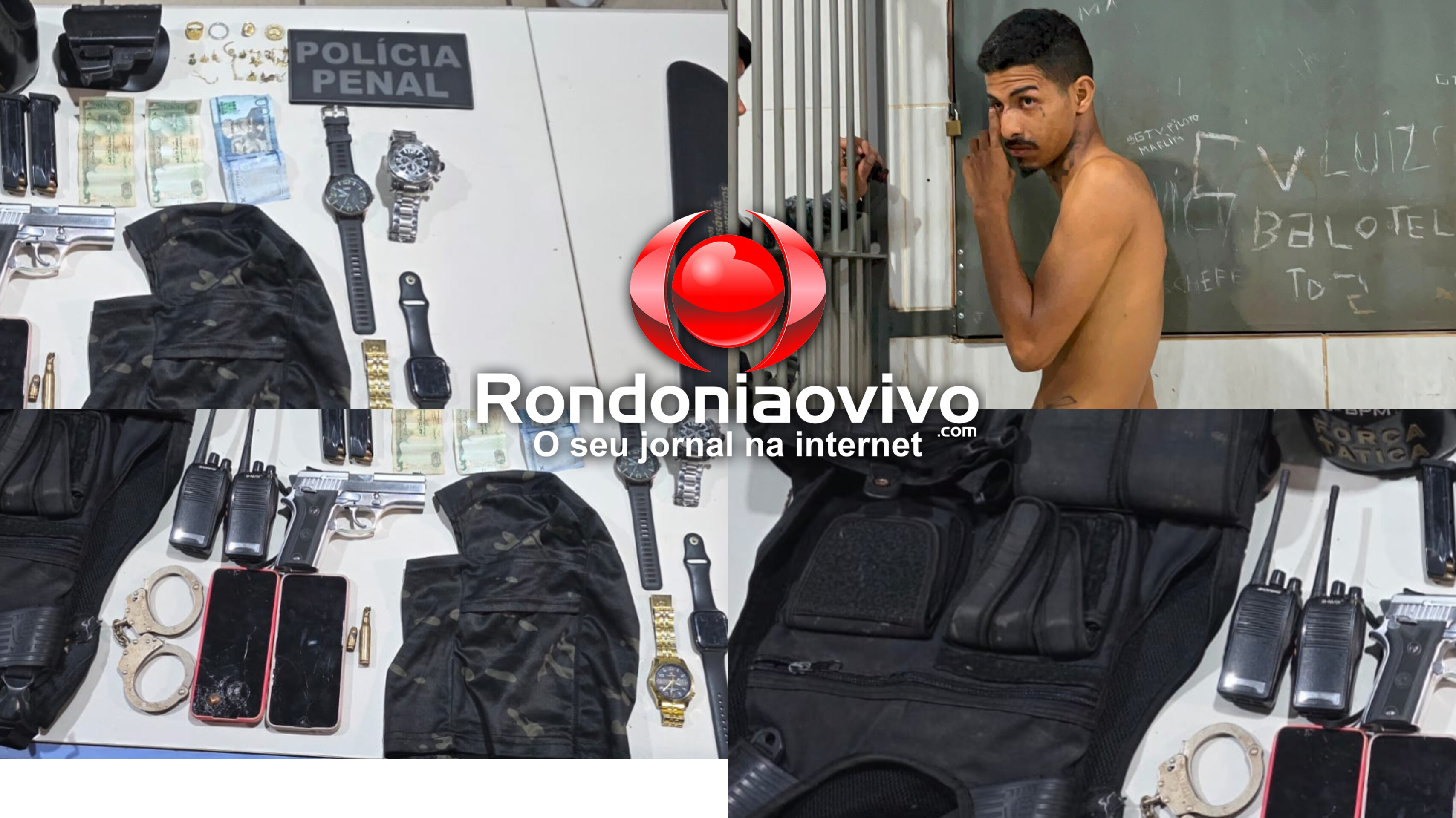 OPERAÇÃO: Polícia Penal prende apenado do CV com arma roubada de PC e colete balístico