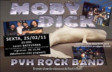 ROCK’N’ROLL – Banda Moby Dick se apresenta esta noite na Batkaverna