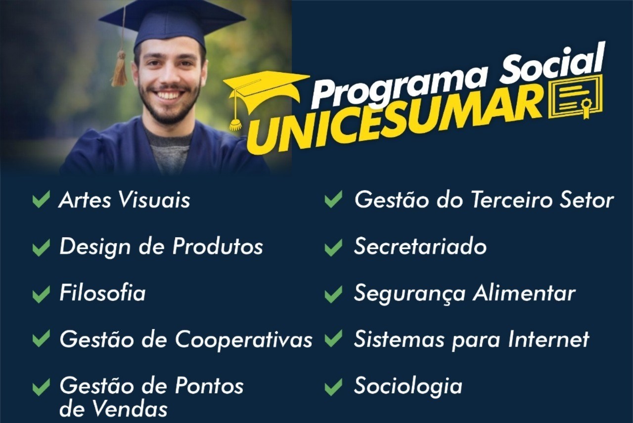 OPORTUNIDADE: Unicesumar oferece bolsa de estudo social em cursos de graduação