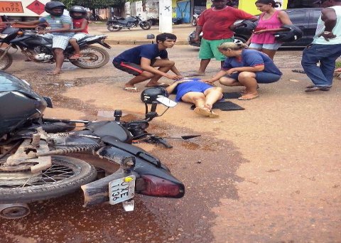 Mulher grávida sofre grave acidente na zona leste