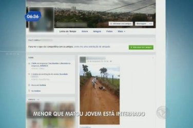 Suspeito de matar jovem publica foto da execução em rede social - VÍDEO