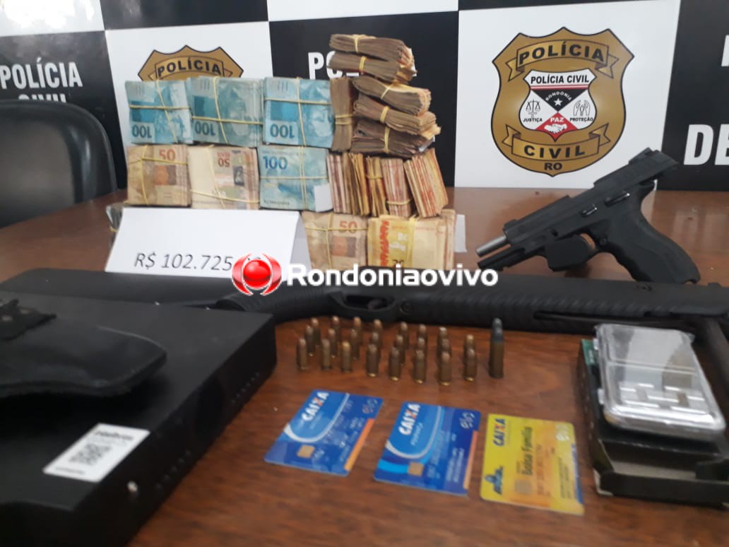 OPERAÇÃO HÓRUS: Denarc prende suspeito de tráfico com pistola e mais de R$ 100 mil