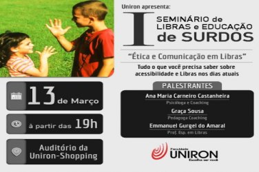 Uniron realiza I Seminário de Libras e Educação de Surdos em Porto velho