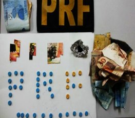 PRF apreende LSD, ecstasy, maconha e dinheiro em acidente