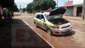 Perseguição termina com uma viatura batida e cinco pessoas presas