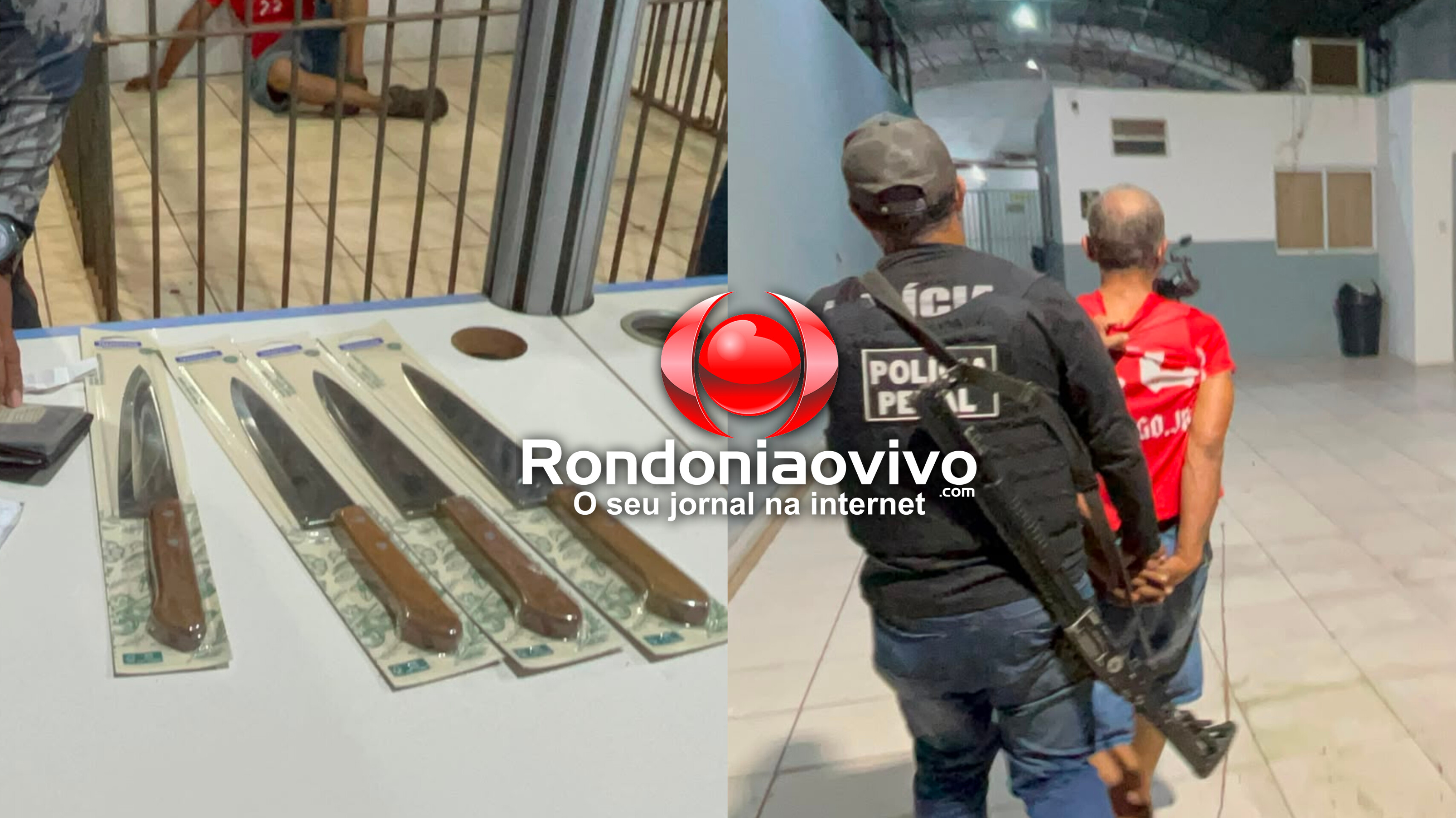 VÍDEO: Homem é preso após furtar facas em supermercado no Centro de Porto Velho