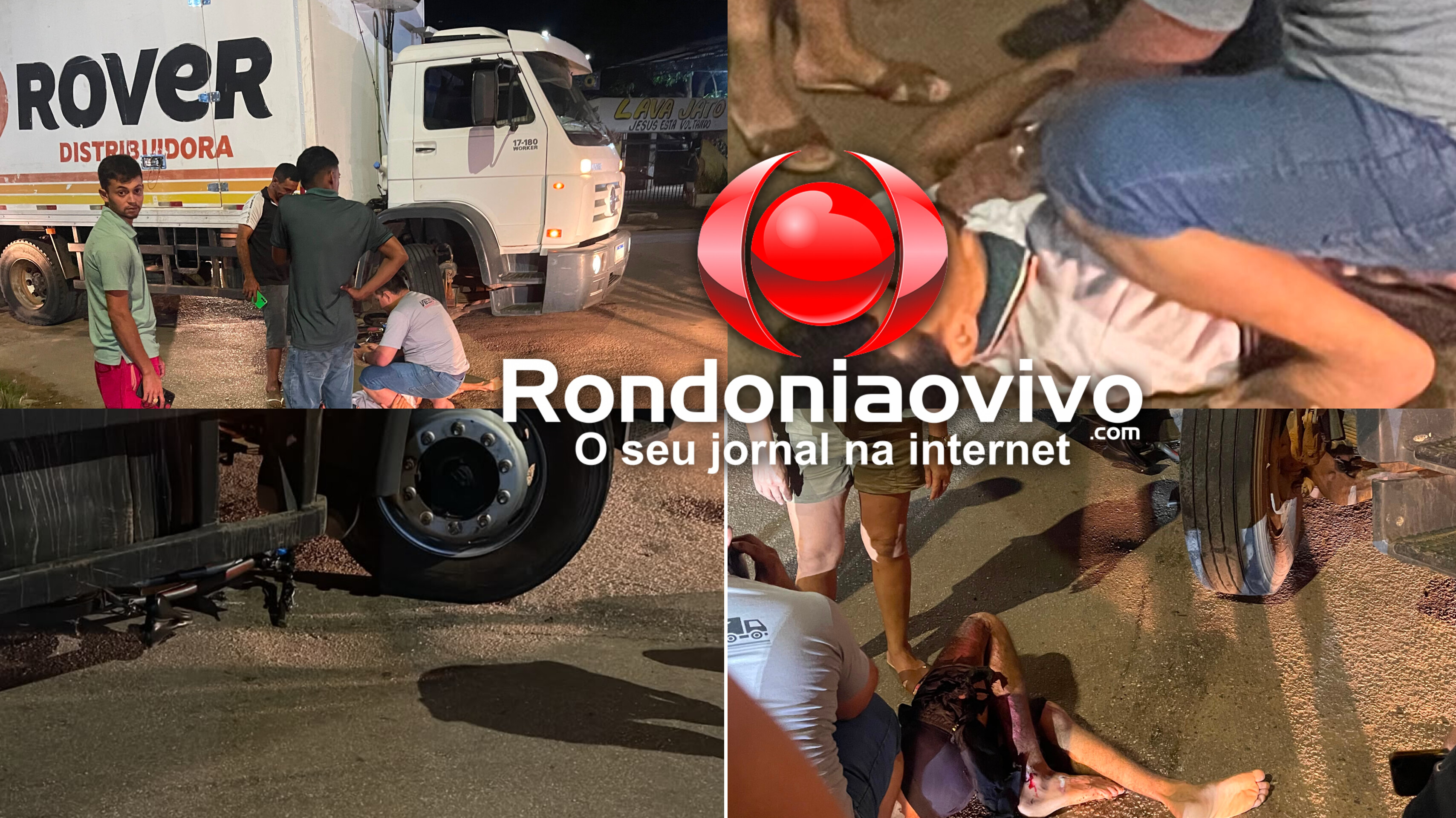 URGENTE: Caminhão passa por cima da perna de ciclista em grave acidente