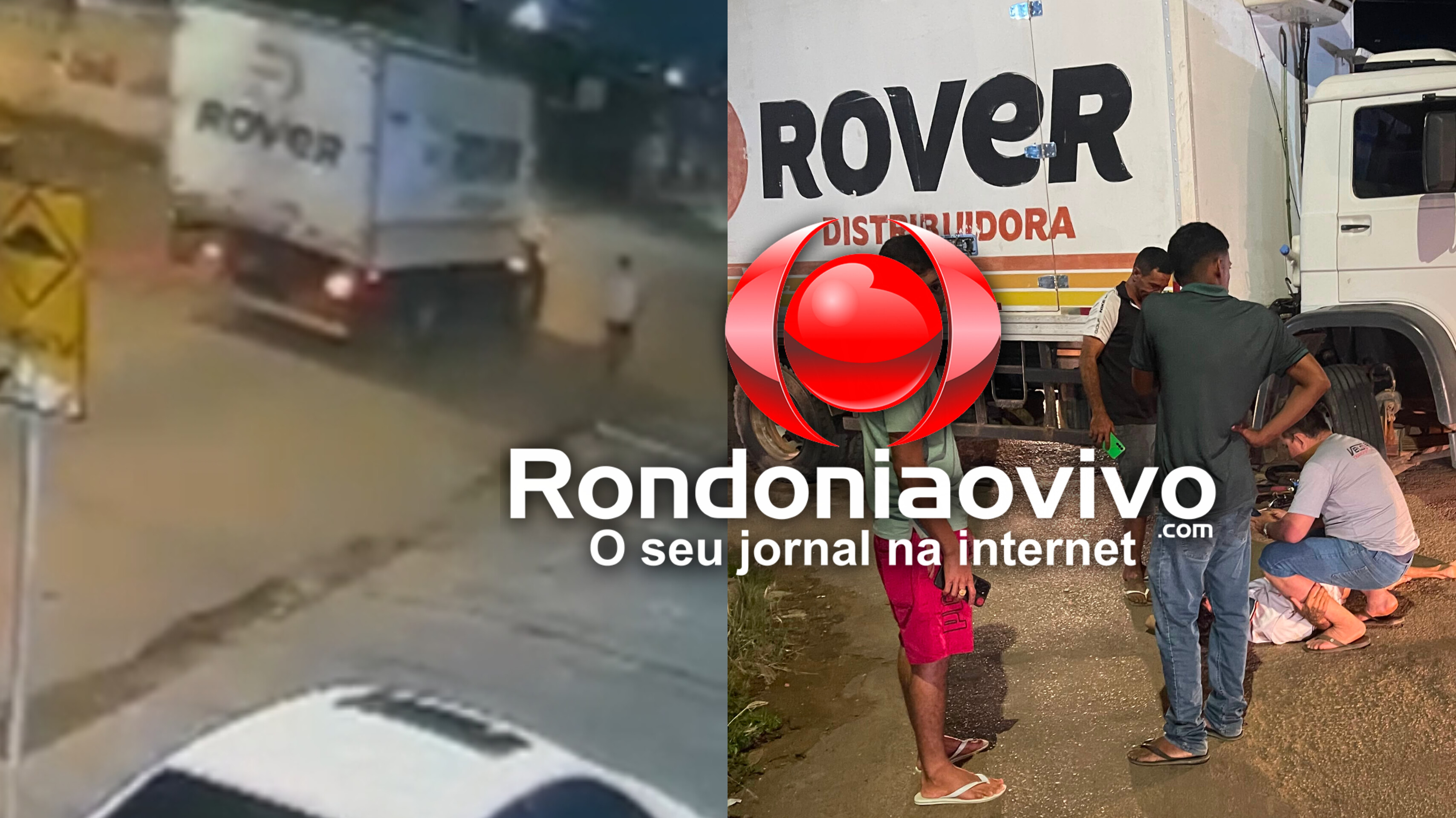 FRATURA EXPOSTA: Vídeo mostra caminhão atropelando ciclista na Benedito Inocêncio