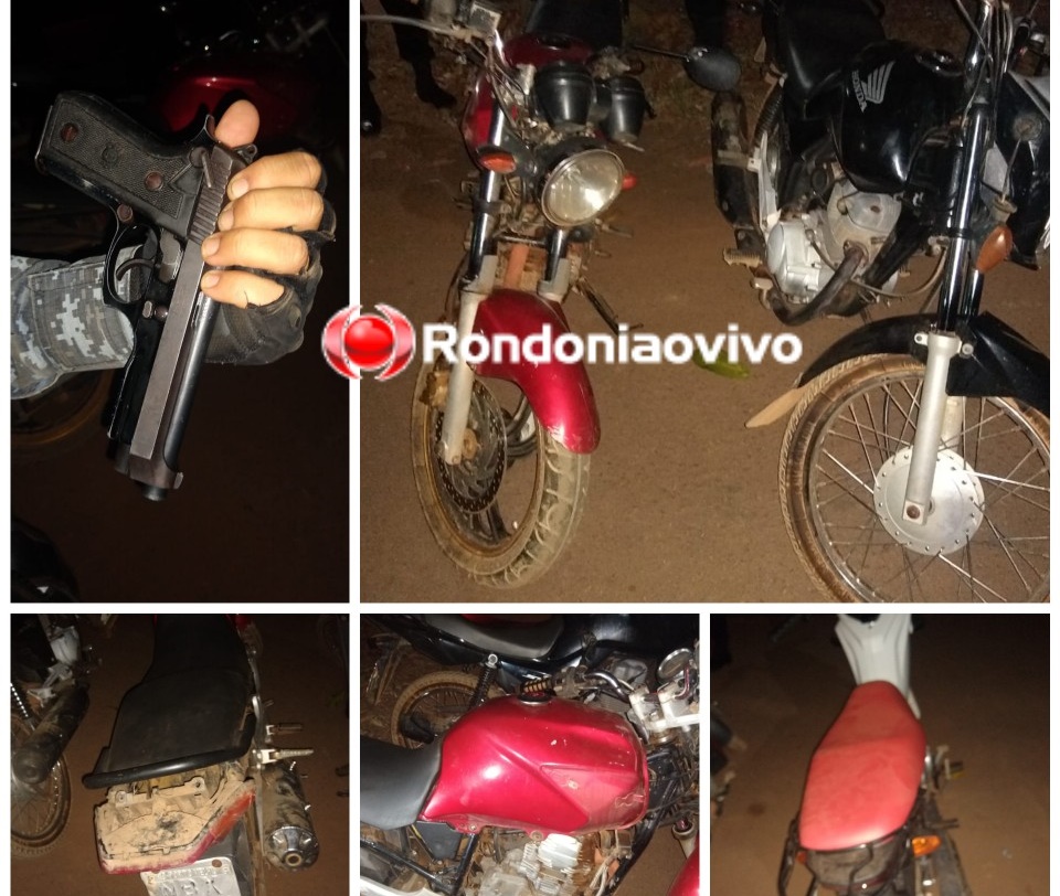 ASSOCIAÇÃO CRIMINOSA: Quadrilha é presa com cinco motocicletas roubadas e pistola da polícia