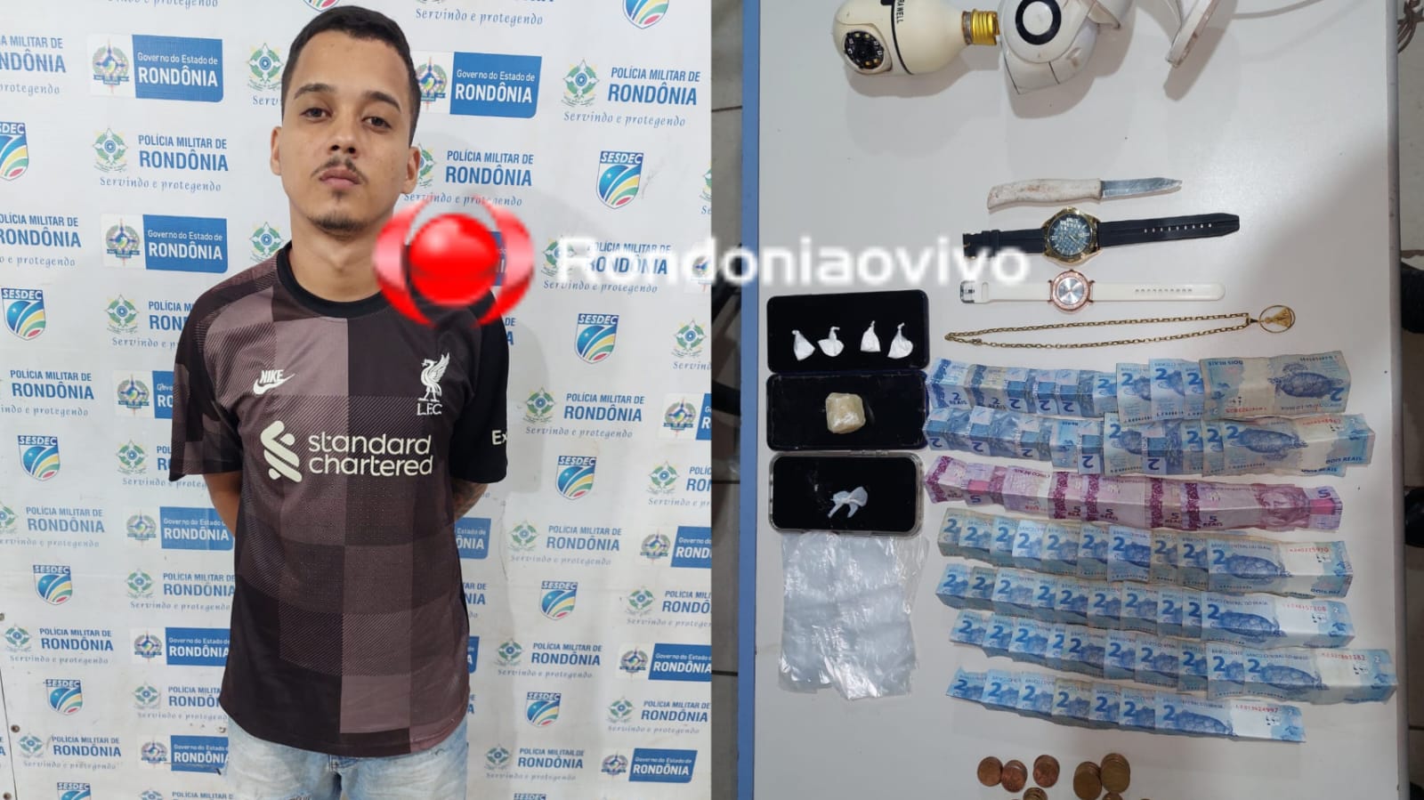 DROGA NO TELHADO: Mais um acusado de tráfico é preso por equipe do sargento Machado 