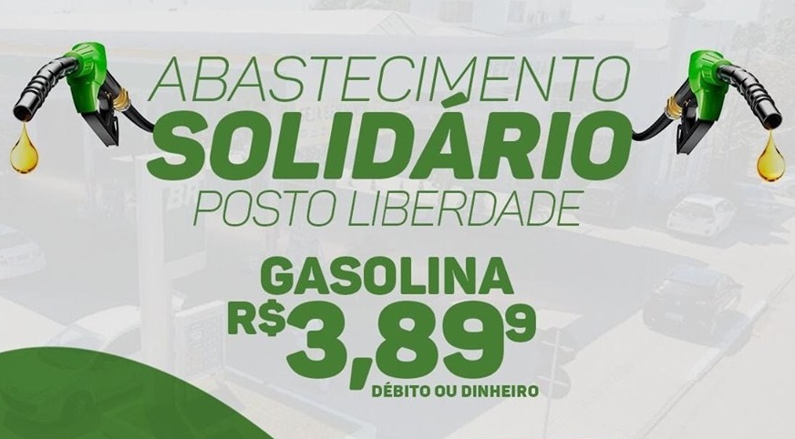 GASOLINA A R$ 3,89: Posto Liberdade promove abastecimento solidário em apoio ao Hospital do Amor