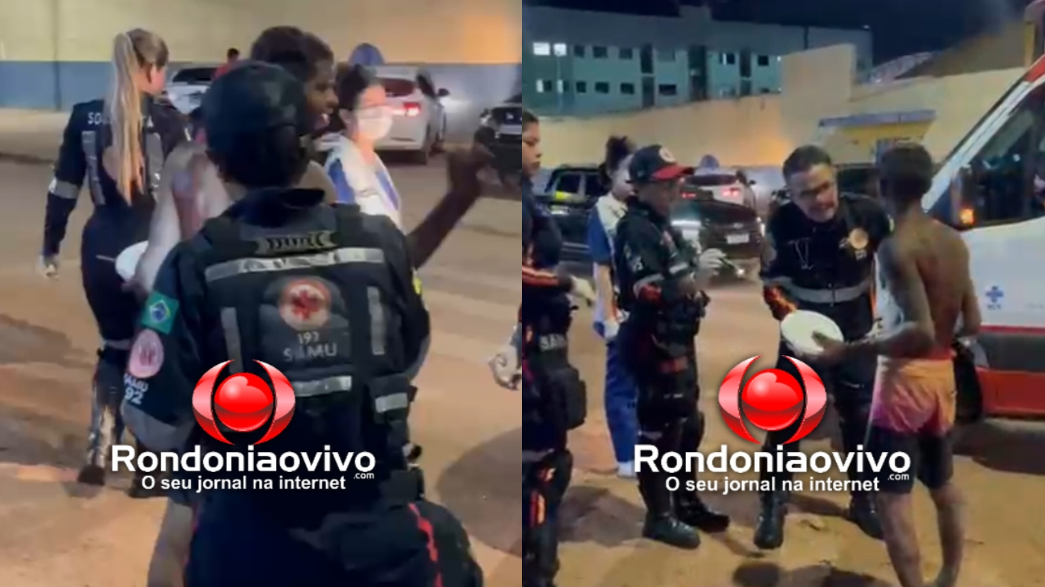 VÍDEOS: Homem ferido na barriga recusa atendimento médico; PM é acionada