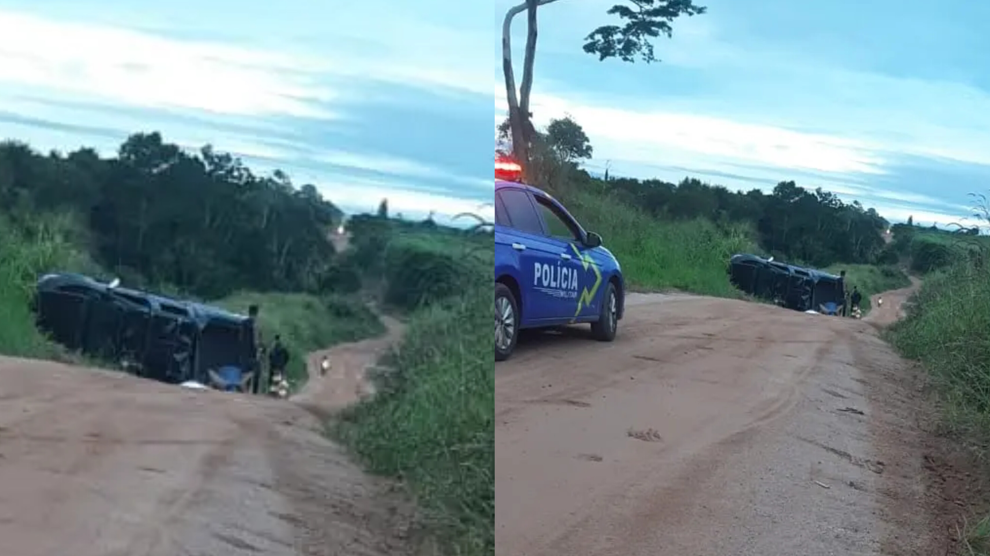 DESGOVERNADA: Capotamento de caminhonete deixa um morto e três feridos em Rondônia