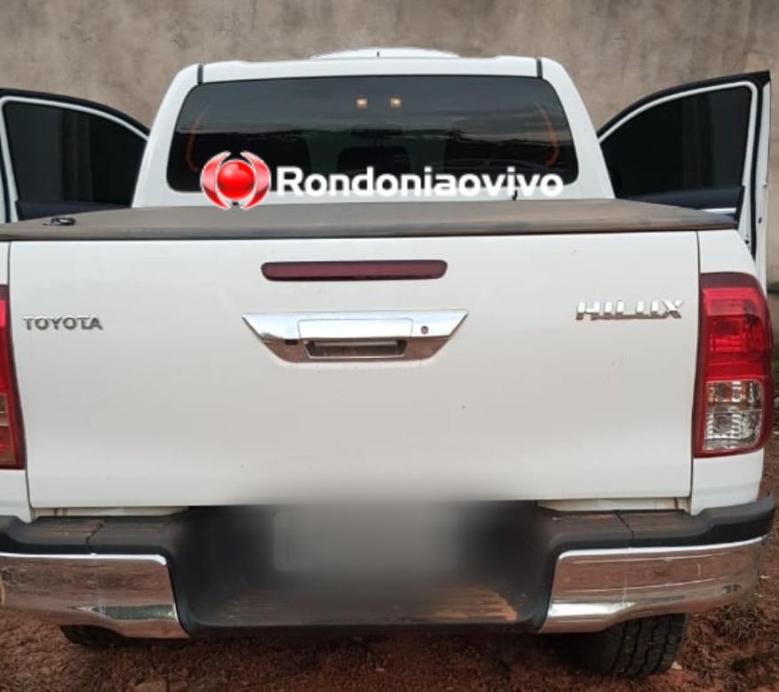 FUGINDO NA BR-364: Polícia prende ladrão com caminhonete Hilux roubada sendo levada para a Bolívia