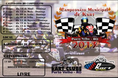 Domingo tem campeonato de Kart