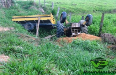 MONTE NEGRO - Trator tomba em cima de trabalhador na zona rural