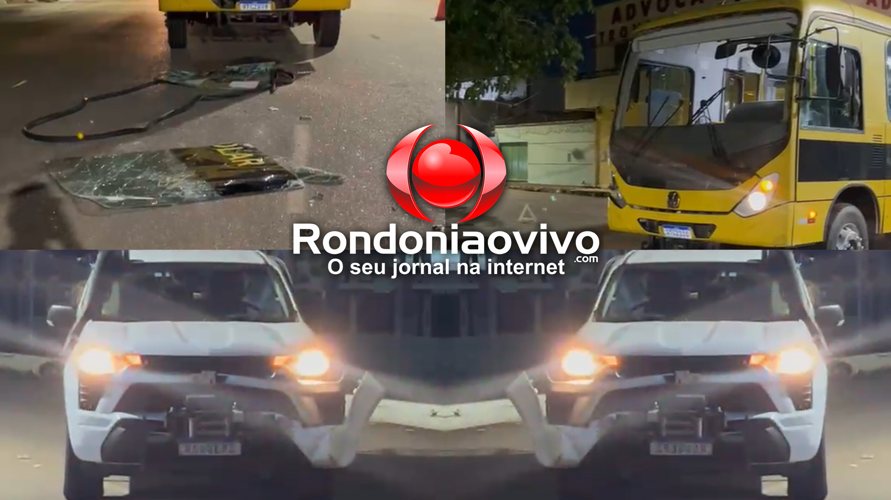 VÍDEO: Ônibus com 21 alunos do Joer se envolve em forte batida na Carlos Gomes