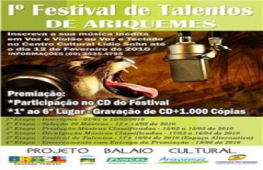 CULTURA - 1º Festival de Talentos de Ariquemes