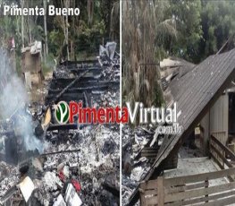 Família perde tudo após incêndio consumir residência 