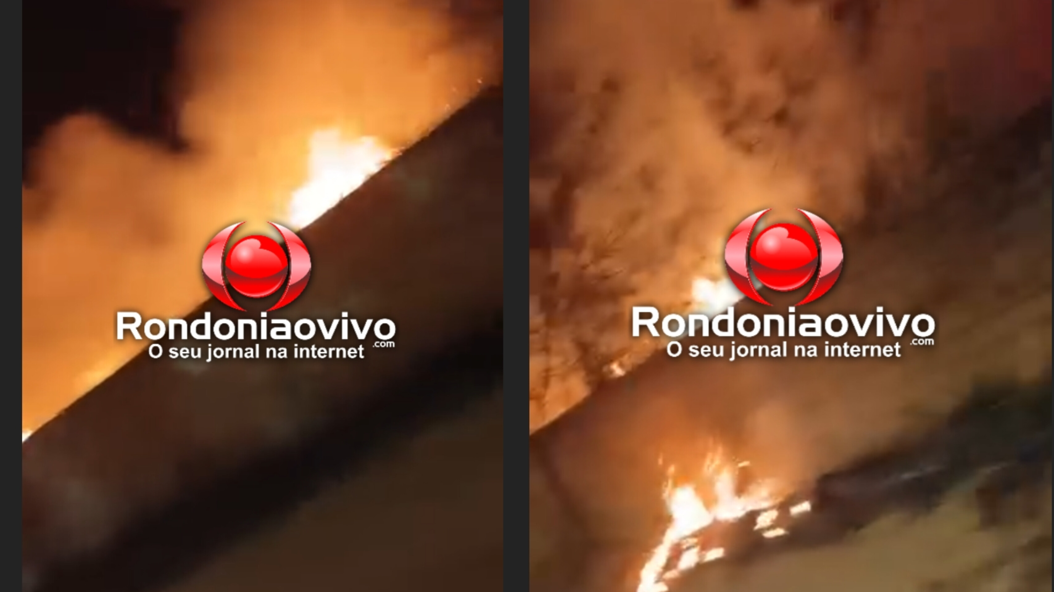 VÍDEO: Incêndio de grandes proporções atinge terreno baldio na zona Leste de Porto Velho