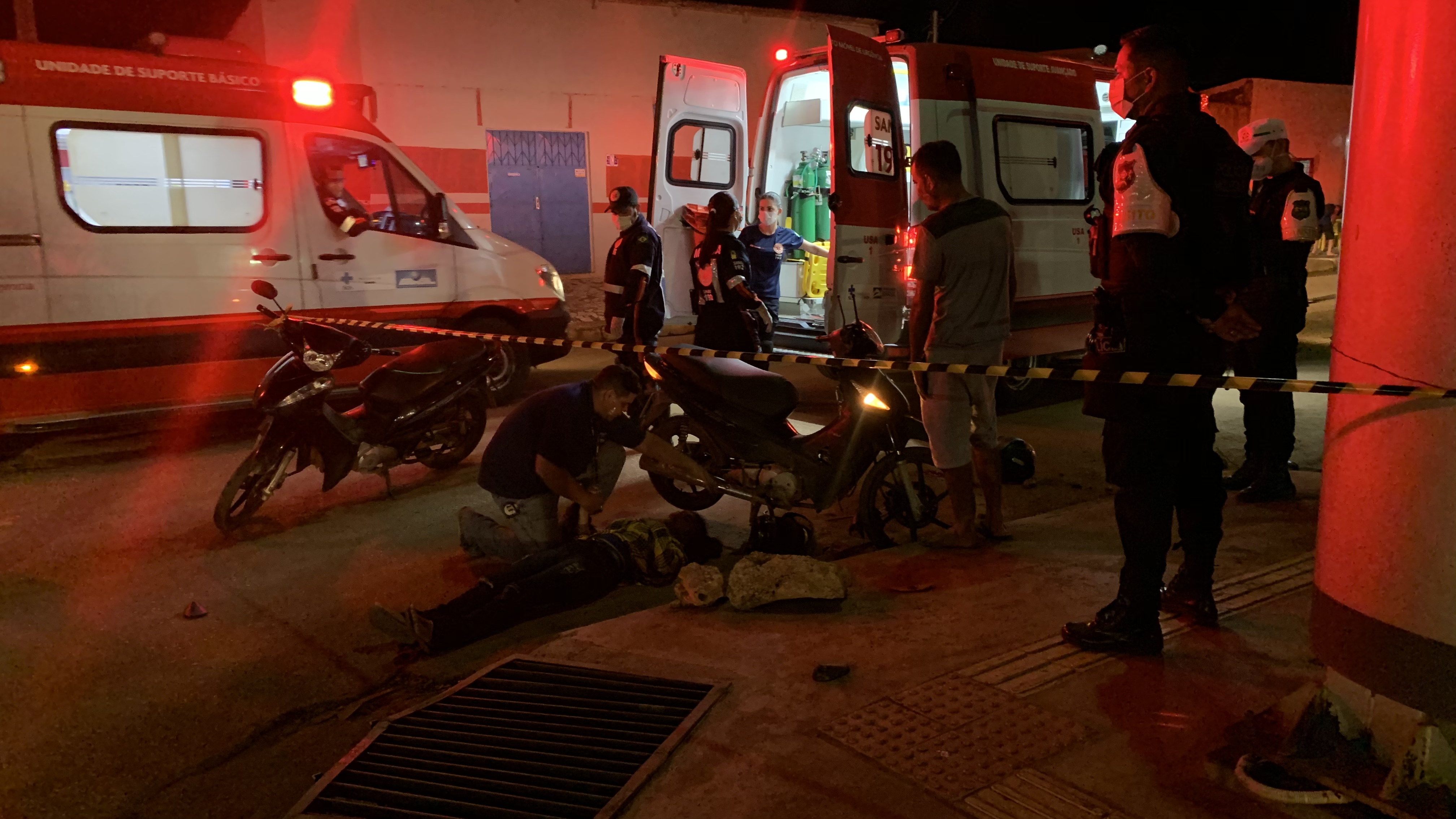 ZONA LESTE: Acidente entre duas motocicletas Honda Biz deixa feridos em Porto Velho 